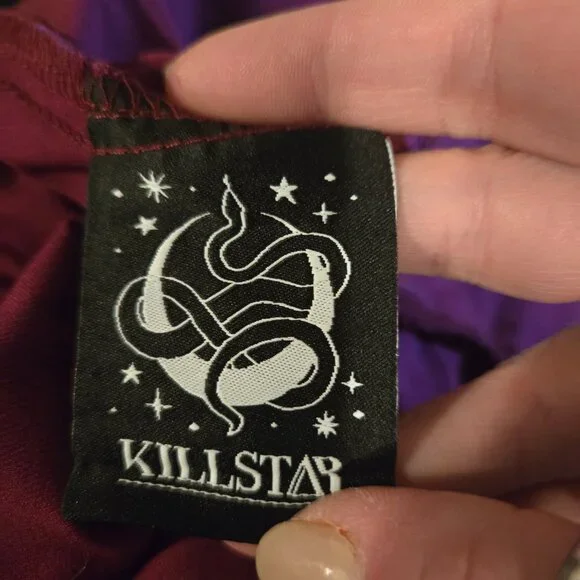 Killstar Black Ops Skater Dress with detachable tie - Blood color XL - Picture 13 of 15